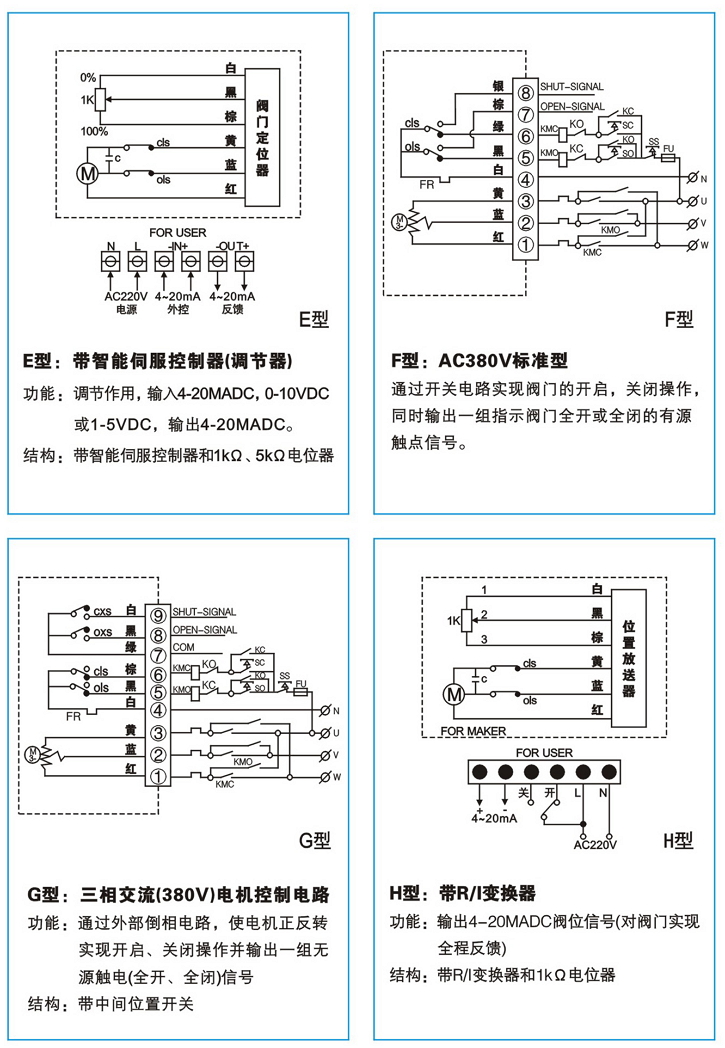 精小型電動(dòng)執(zhí)行器接線圖