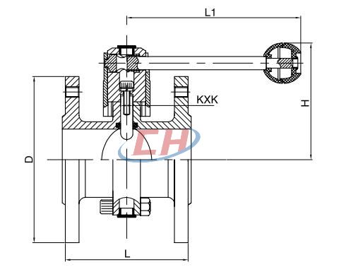 衛(wèi)生級法蘭蝶閥結構圖