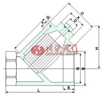 內(nèi)螺紋過濾器結(jié)構(gòu)圖