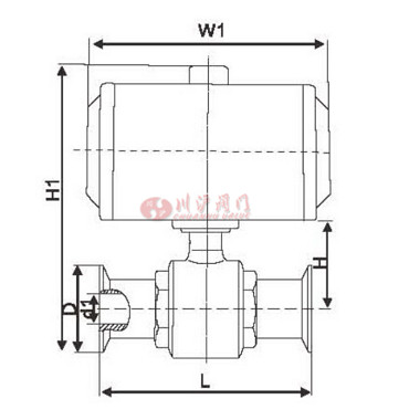 氣動(dòng)快裝球閥 結(jié)構(gòu)圖