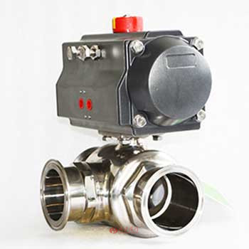 氣動三通衛(wèi)生級球閥圖片