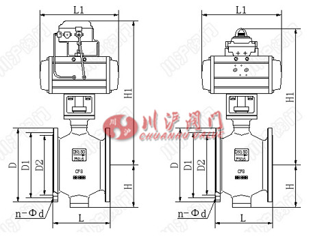 氣動(dòng)偏心調(diào)節(jié)球閥 結(jié)構(gòu)圖